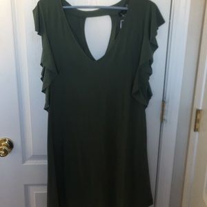 Green Vneck dress